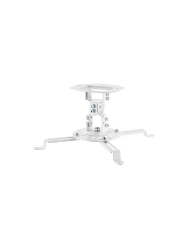 AISENS Soporte Universal Giratorio, Inclinable de Techo para Proyector 13.5Kg, Blanco