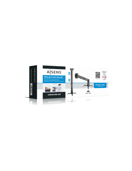 AISENS CWP01TSE-047 montaje para projector Pared/techo Negro