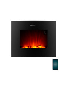 Cecotec ReadyWarm 2650 Curved Flames Connected Interior Chimenea eléctrica de pared Eléctrico Negro