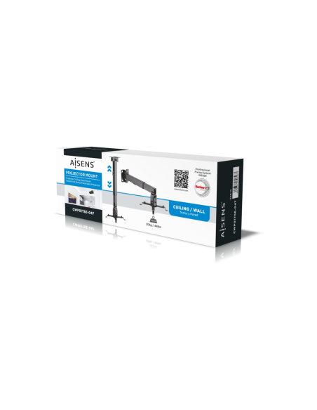 AISENS CWP01TSE-047 montaje para projector Pared/techo Negro