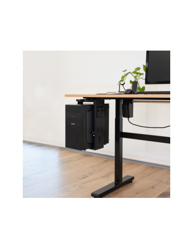 TooQ Soporte Metálico para CPU para Escritorio/Pared, Negro