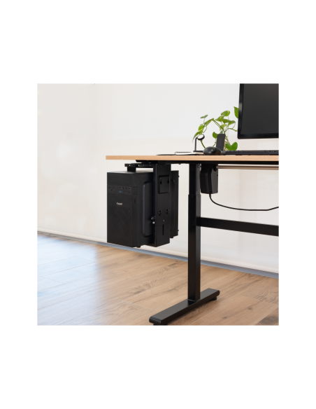 TooQ Soporte Metálico para CPU para Escritorio/Pared, Negro