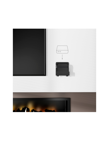 AISENS Soporte Universal De Pared Para Mini Pc, Router, Negro