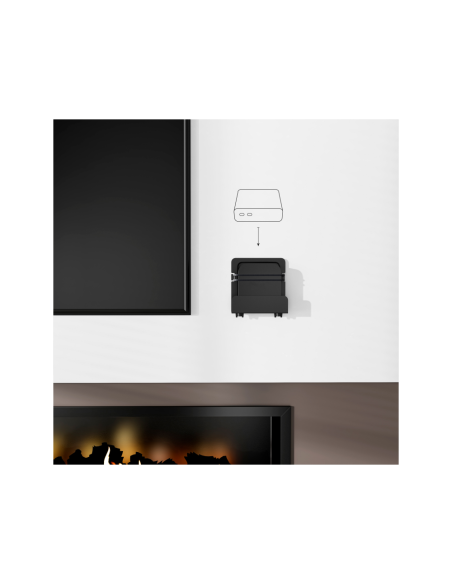 AISENS Soporte Universal De Pared Para Mini Pc, Router, Negro