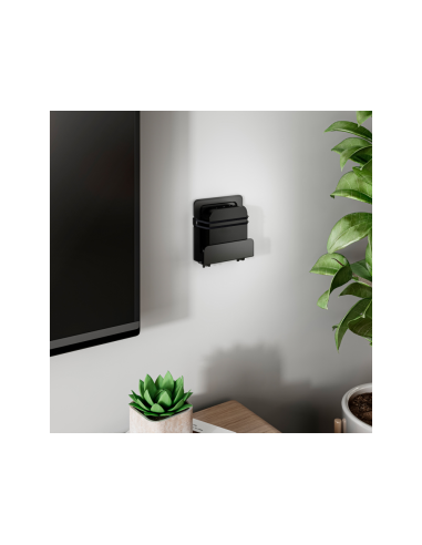 AISENS Soporte Universal De Pared Para Mini Pc, Router, Negro