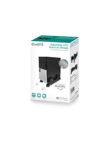 Ewent EW1290 soporte de CPU Carro para equipo informático Negro