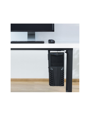 Ewent EW1293 soporte de CPU Soporte para instalación de CPU bajo mesa Negro