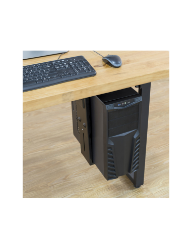 Ewent EW1293 soporte de CPU Soporte para instalación de CPU bajo mesa Negro