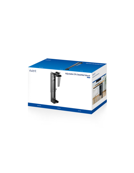 Ewent EW1293 soporte de CPU Soporte para instalación de CPU bajo mesa Negro
