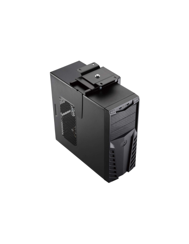 AISENS Soporte Giratorio y Altura Personalizable para CPU por Debajo de Escritorio con Mango de Bloqueo Fácil