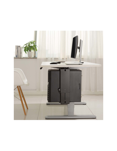 AISENS Soporte Giratorio y Altura Personalizable para CPU por Debajo de Escritorio con Mango de Bloqueo Fácil