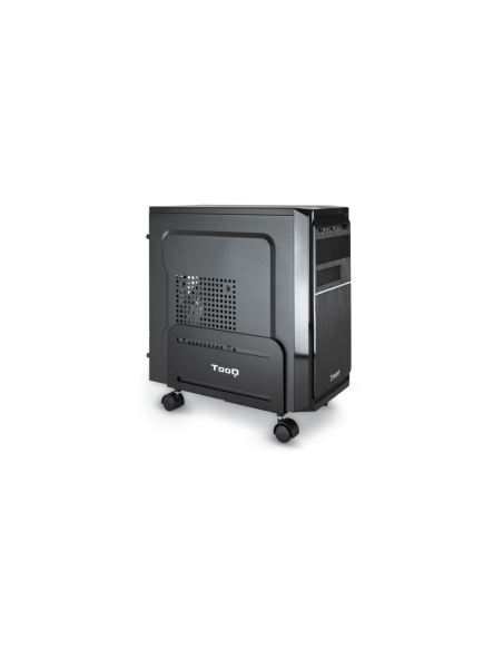 TooQ Soporte metálico para CPU de suelo con ruedas