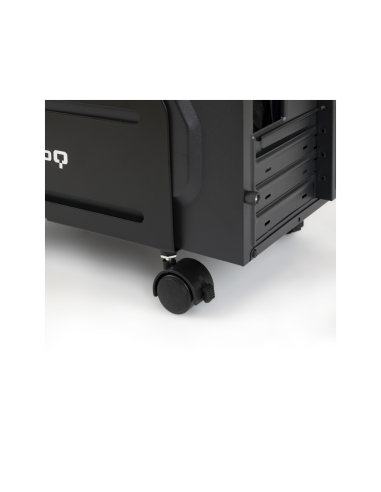 TooQ Soporte metálico para CPU de suelo con ruedas