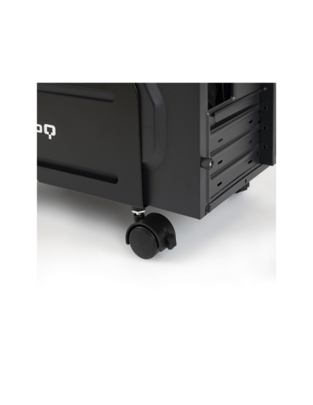 TooQ Soporte metálico para CPU de suelo con ruedas