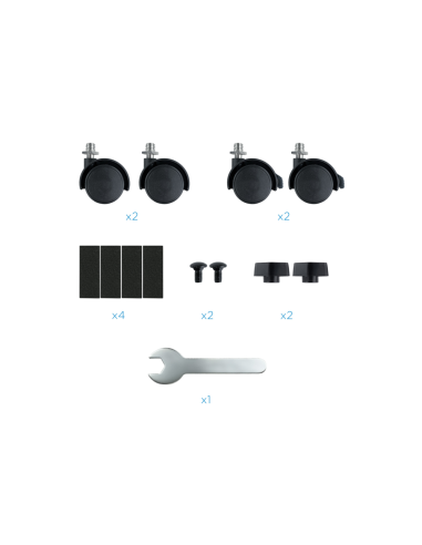 TooQ Soporte metálico para CPU de suelo con ruedas
