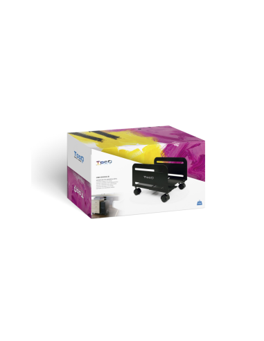 TooQ Soporte metálico para CPU de suelo con ruedas