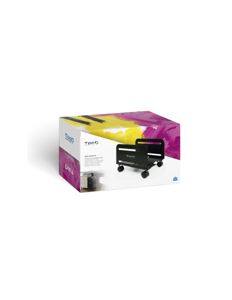 TooQ Soporte metálico para CPU de suelo con ruedas