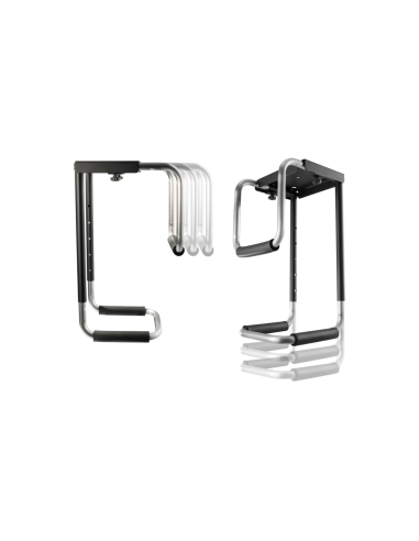 AISENS MPC08-337 soporte de CPU Soporte para instalación de CPU bajo mesa Negro, Plata