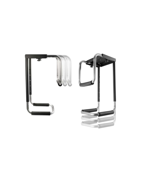 AISENS MPC08-337 soporte de CPU Soporte para instalación de CPU bajo mesa Negro, Plata