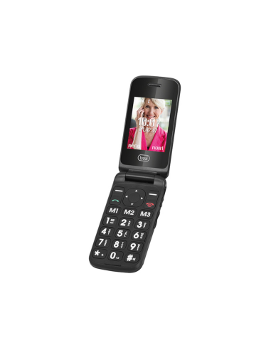 Trevi Flex Plus 55 6,1 cm (2.4") Negro Teléfono para personas mayores