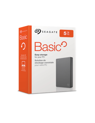 Seagate Basic disco duro externo 5 TB 2.5" 3.2 Gen 1 (3.1 Gen 1) Plata