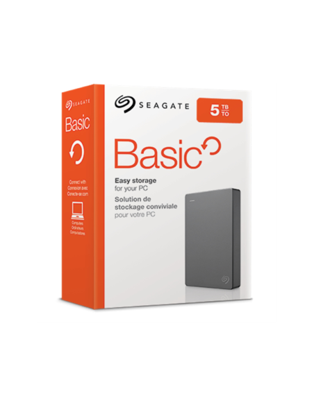 Seagate Basic disco duro externo 5 TB 2.5" 3.2 Gen 1 (3.1 Gen 1) Plata