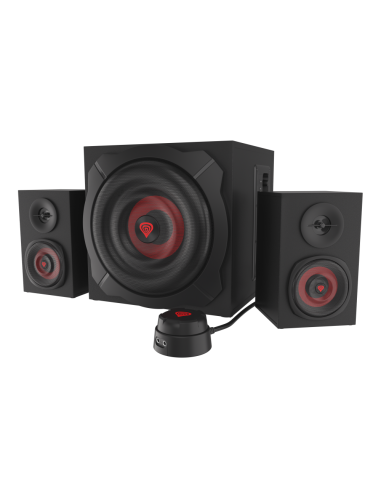 GENESIS Helium 610BT conjunto de altavoces 60 W PC/ordenador portátil Negro, Rojo 2.1 canales De 2 vías 30 W Bluetooth