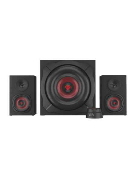 GENESIS Helium 610BT conjunto de altavoces 60 W PC/ordenador portátil Negro, Rojo 2.1 canales De 2 vías 30 W Bluetooth
