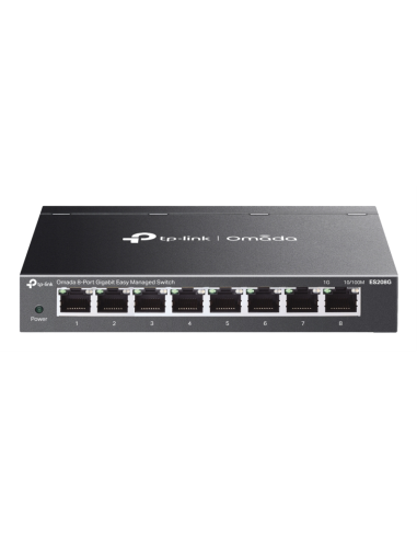 TP-Link Omada ES208G switch Gestionado L2 Gigabit Ethernet (10/100/1000) Negro