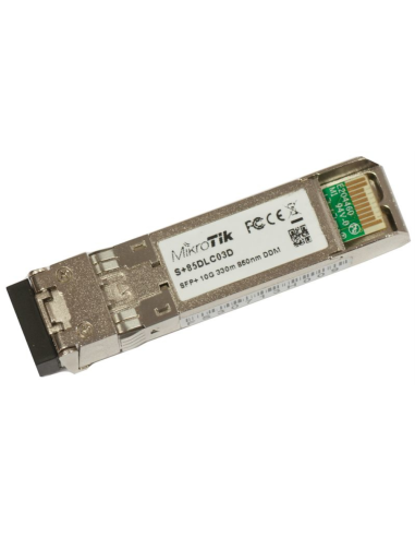 Mikrotik S+85DLC03D red modulo transceptor Fibra óptica 10000 Mbit/s SFP+ 850 nm