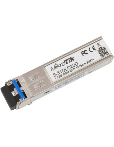 Mikrotik S-31DLC20D red modulo transceptor 1250 Mbit/s SFP 1310 nm