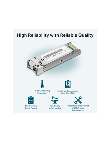TP-Link TL-SM321A red modulo transceptor Fibra óptica 1250 Mbit/s SFP