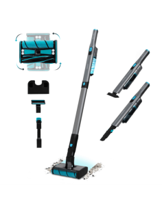 Cecotec Scoba 2100 Twice Aspiradora vertical Batería Secar Ciclónico Sin bolsa 210 W Negro, Azul