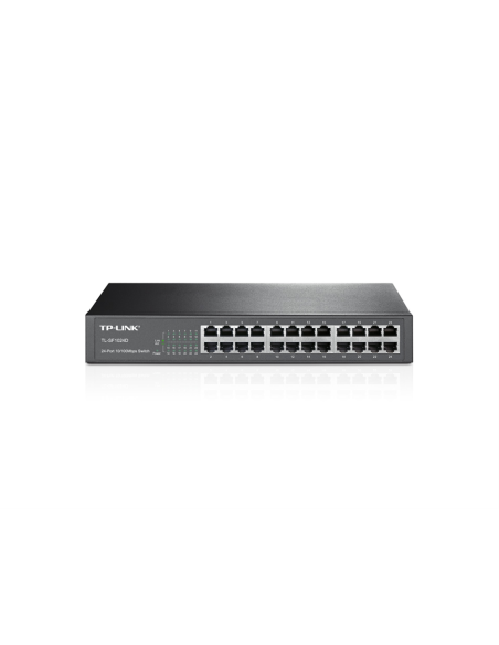 TP-Link TL-SF1024D No administrado Fast Ethernet (10/100) 1U Negro
