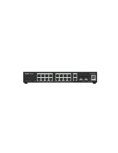 Ruijie Networks RG-ES220GS-P switch Gestionado L2 Gigabit Ethernet (10/100/1000) Energía sobre Ethernet (PoE) Negro