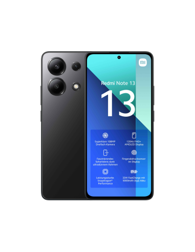 Xiaomi Redmi Note 13 16,9 cm (6.67") Ranura híbrida Dual SIM Android 13 4G USB Tipo C 8 GB 256 GB 5000 mAh Negro