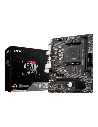 MSI A520M-A PRO placa base AMD A520 Zócalo AM4 micro ATX