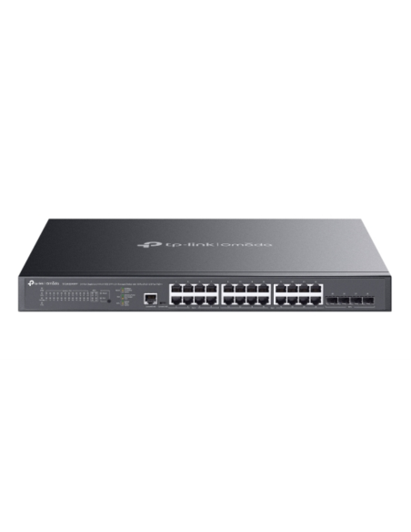 TP-Link Omada SG3428XMPP switch Gestionado L2+ Gigabit Ethernet (10/100/1000) Energía sobre Ethernet (PoE) 1U Negro