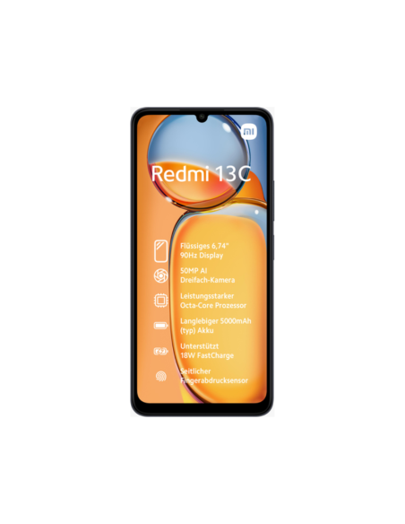 Xiaomi Redmi 13C 17,1 cm (6.74") SIM doble Android 13 4G USB Tipo C 8 GB 256 GB 5000 mAh Negro