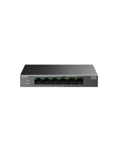 TP-Link LiteWave LS106LP switch No administrado Fast Ethernet (10/100) Energía sobre Ethernet (PoE) Negro