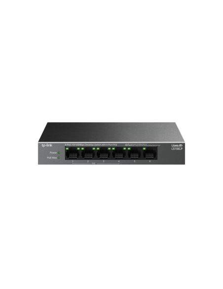 TP-Link LiteWave LS106LP switch No administrado Fast Ethernet (10/100) Energía sobre Ethernet (PoE) Negro