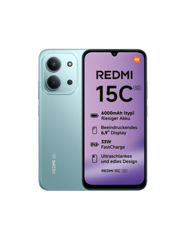 Xiaomi Redmi 15C 17,5 cm (6.9") 5G USB Tipo C 4 GB 128 GB 6000 mAh Verde