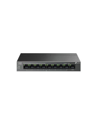 TP-Link LiteWave LS109P switch No administrado Fast Ethernet (10/100) Energía sobre Ethernet (PoE) Negro