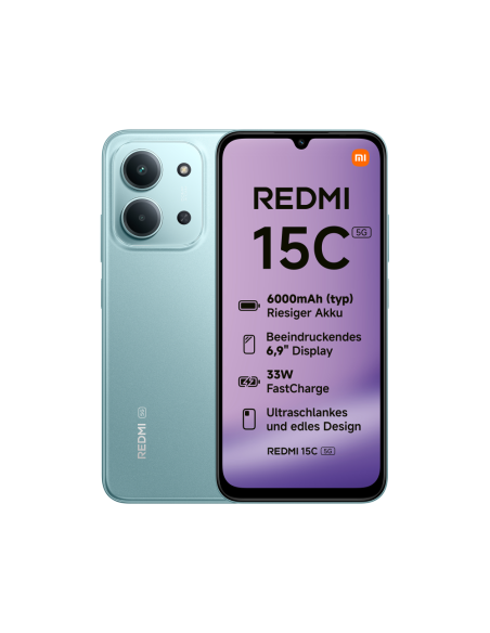 Xiaomi Redmi 15C 17,5 cm (6.9") 5G USB Tipo C 4 GB 128 GB 6000 mAh Verde