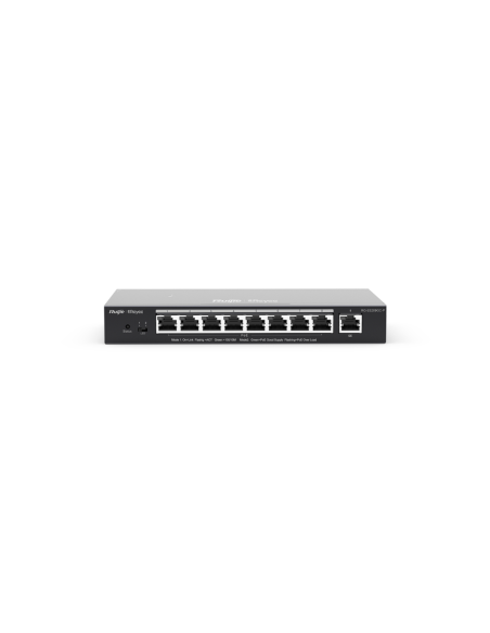 Ruijie Networks RG-ES209GC-P switch Gestionado Gigabit Ethernet (10/100/1000) Energía sobre Ethernet (PoE) Negro
