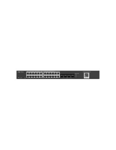 Ruijie Networks RG-NBS3100-24GT4SFP-P switch Gestionado L2 Gigabit Ethernet (10/100/1000) Energía sobre Ethernet (PoE) Negro