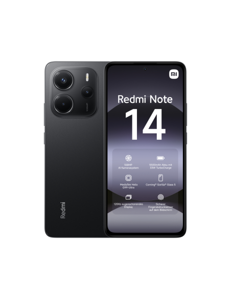 Xiaomi Redmi Note 14 16,9 cm (6.67") Ranura híbrida Dual SIM 4G USB Tipo C 6 GB 128 GB 5500 mAh Negro