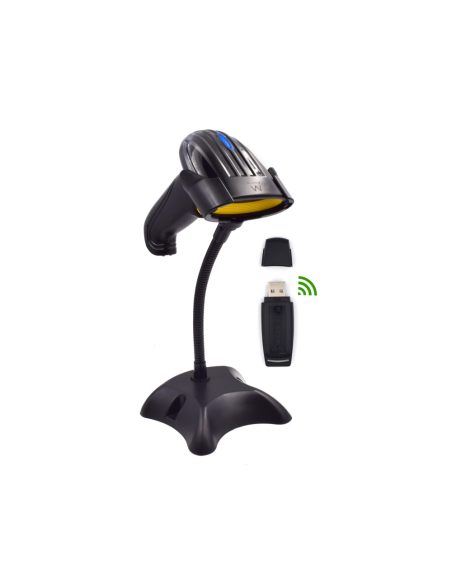 Ewent EW3430 lector de código de barras Lector de códigos de barras portátil 1D LED Negro