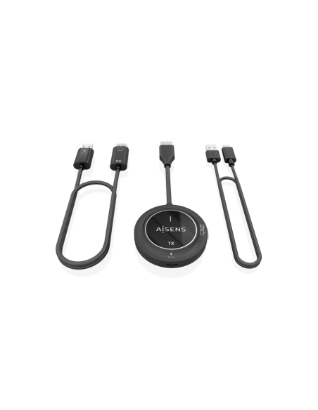 AISENS ASWL-H2K30M002-BK extensor audio/video Transmisor y receptor de señales AV