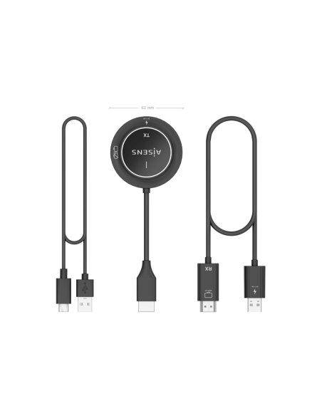 AISENS ASWL-H2K30M002-BK extensor audio/video Transmisor y receptor de señales AV